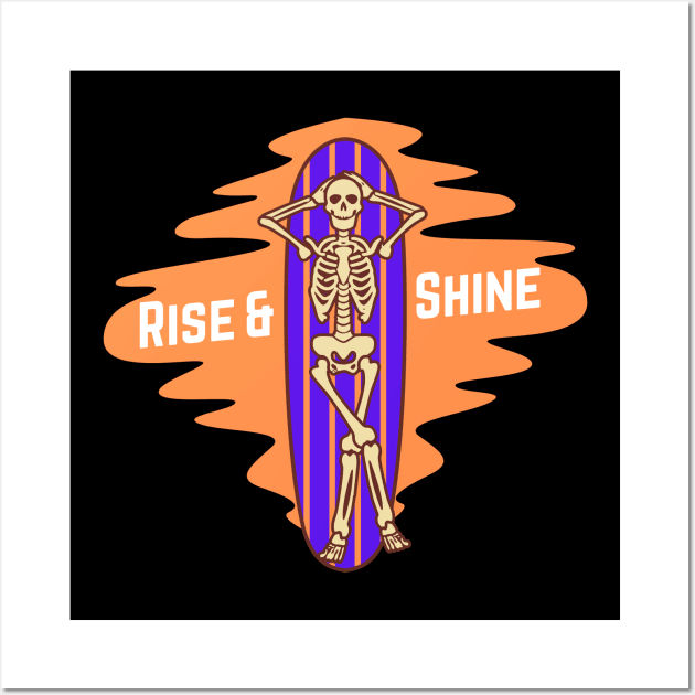 Rise And Shine Skeleton Beach Party Wall Art by Hypnotic Highs